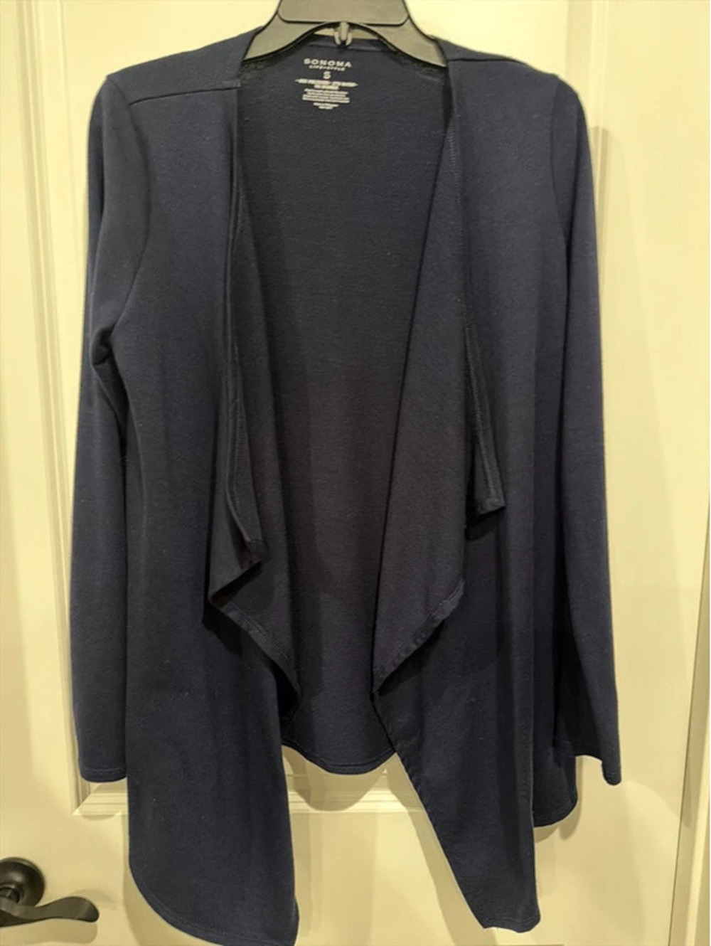 Sonoma Life + Style Women’s Small Black Open Front Cardigan Lightweight